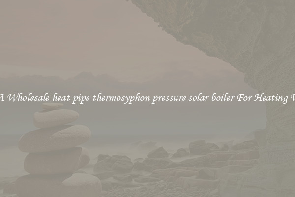 Get A Wholesale heat pipe thermosyphon pressure solar boiler For Heating Water