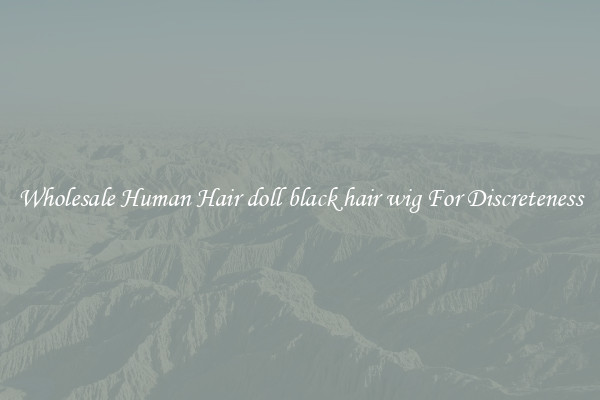 Wholesale Human Hair doll black hair wig For Discreteness