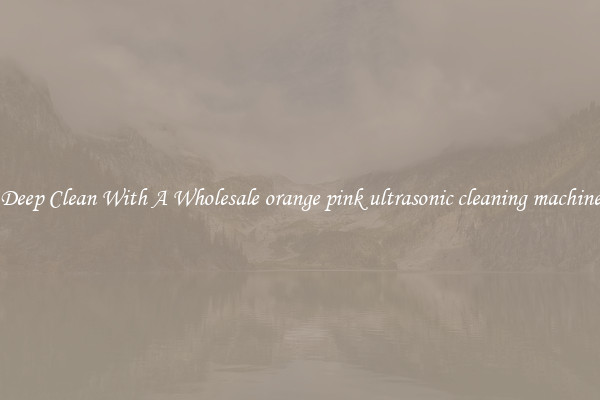 Deep Clean With A Wholesale orange pink ultrasonic cleaning machine