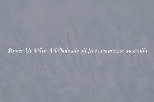 Power Up With A Wholesale oil free compressor australia
