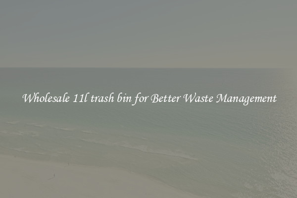 Wholesale 11l trash bin for Better Waste Management
