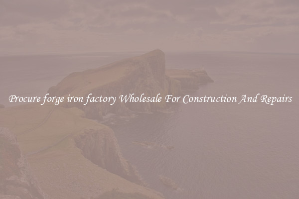 Procure forge iron factory Wholesale For Construction And Repairs